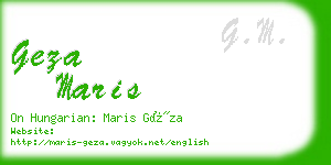 geza maris business card